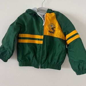 NFL Packers Windbreaker zip up. 4T